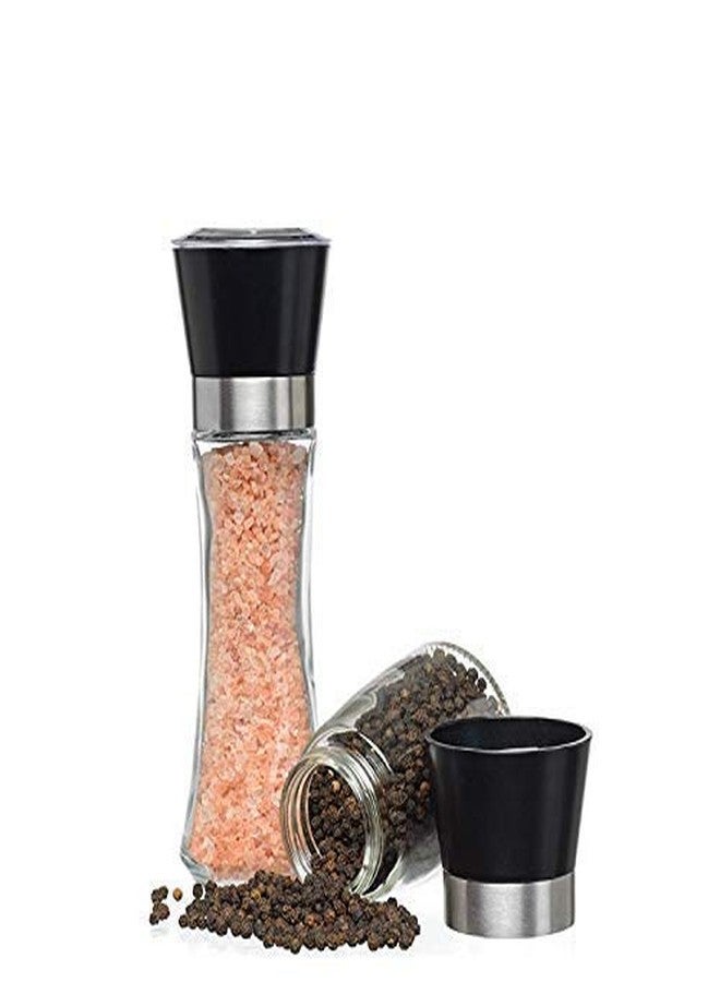Elvana Salt and Pepper Crusher - Salt and Pepper Shakers with Adjustable Coarseness by Ceramic Rotor - Stainless Steel Pepper Mill Shaker and Salt Crushers Mills 1 pcs Set - Image 1